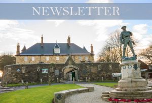 The banner for the Museum News E-newsletter shows an image of hte museum and war memorial, with the word 'Newsletter' across the top