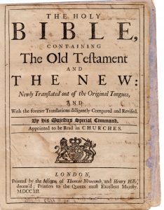 The Washington Bible: Object of the Month for May 2017
