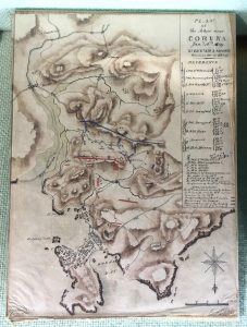 Sketch-Map-of-Corunna, Battle of Corunna, Napoleonic War, Sir John Moore, Cornwall's Regimental Museum, Bodmin Keep